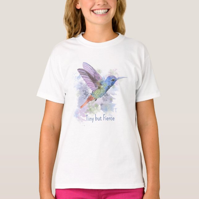 Camiseta Cita pequeña pero ardiente Hummingbird caprichoso (Anverso)