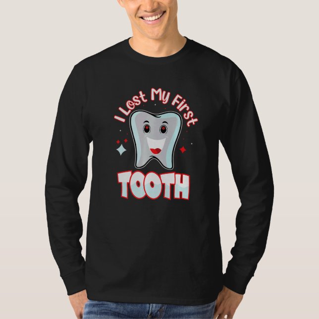 Camiseta Cita Perdí Mi Primer Diente Dientes Fuera (Anverso)