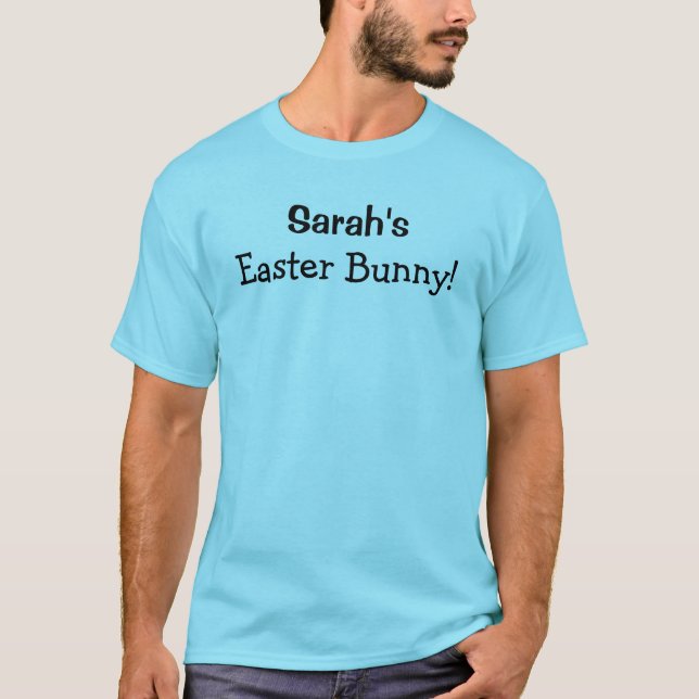 Camiseta Cita personalizada de conejo de Pascua (Anverso)