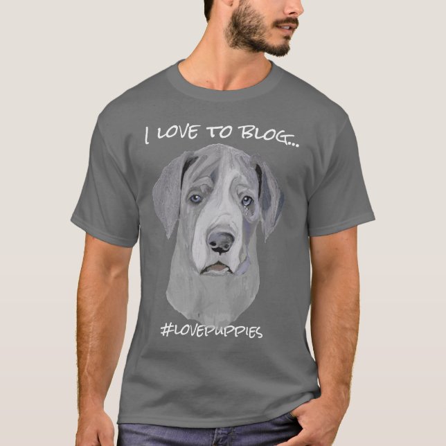 Camiseta Cita personalizada gran dane puppy (Anverso)