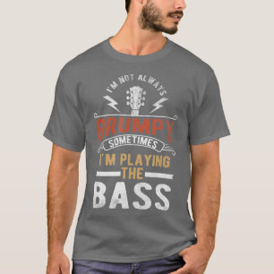 Camiseta Cita perturbada Bass Guitar Player Funny Retro Mu