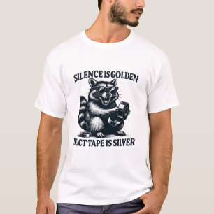 Camiseta Cita Plata De Raccoon Duct