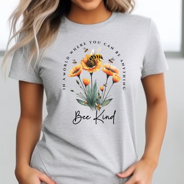 Camiseta Cita positiva de moda Bumble floral Bee (Subido por el creador)