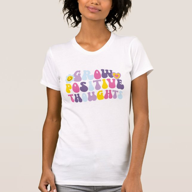 Camiseta Cita positiva de Retro Groovy (Anverso)