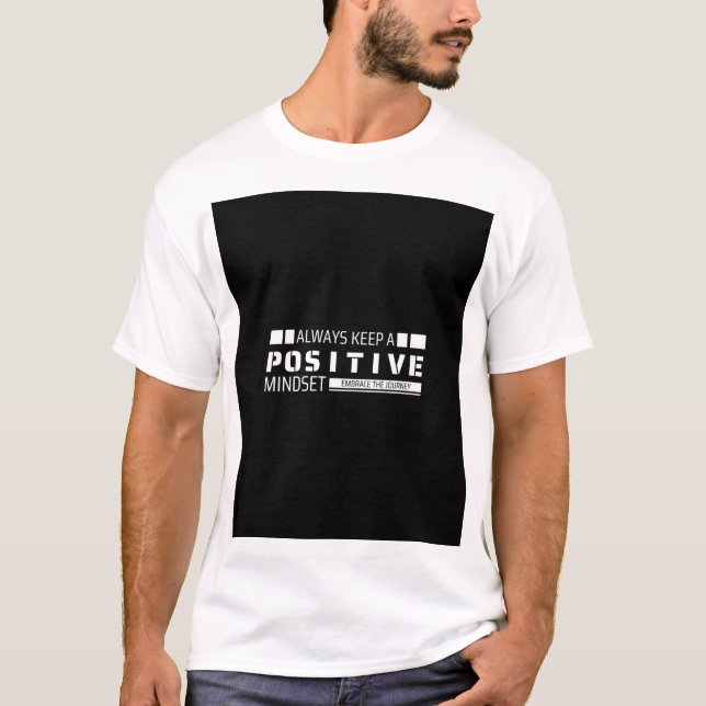 Camiseta Cita positiva de "Stay Positive" - Motiva de menta (Anverso)