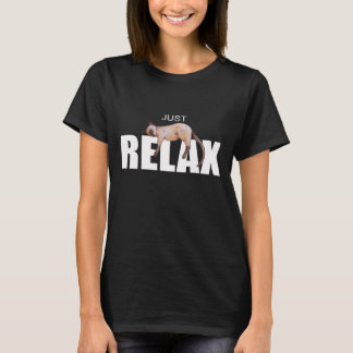 Camiseta Cita Positiva Solo Relájate Gato