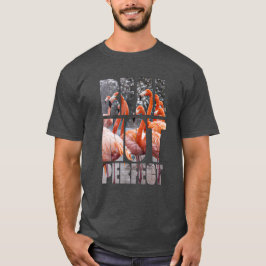 Camiseta Cita real no perfecta pájaros tropicales flamingo