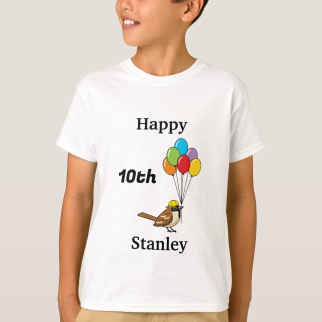 Camiseta Cita resplandeciente con globos Cumpleaños | Perso (Anverso)