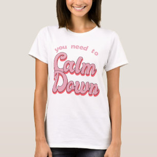 Camiseta Cita retro calmada, tópico estético de tipografía