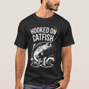 Camiseta Cita Retro de Pesca de Bagre Adicto
