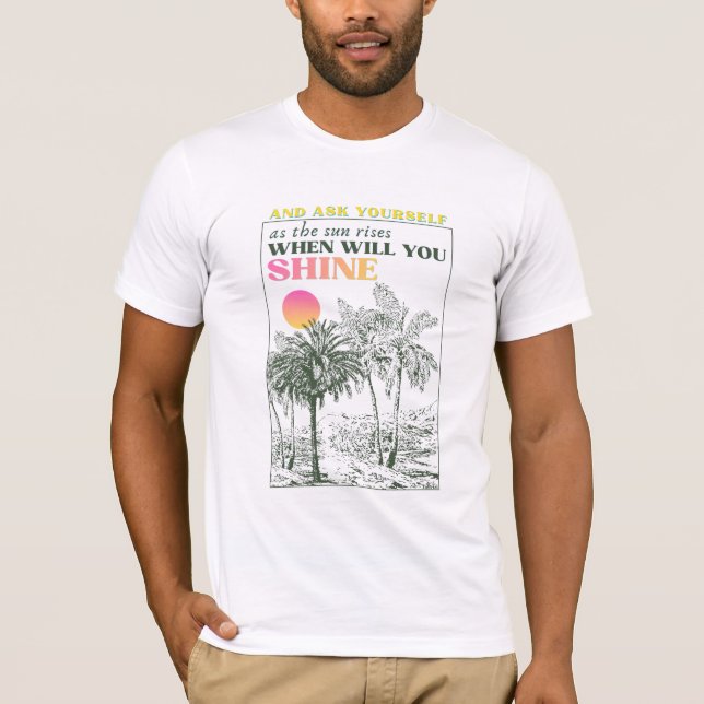 Camiseta Cita retro inspiradora de autocuidado  (Anverso)