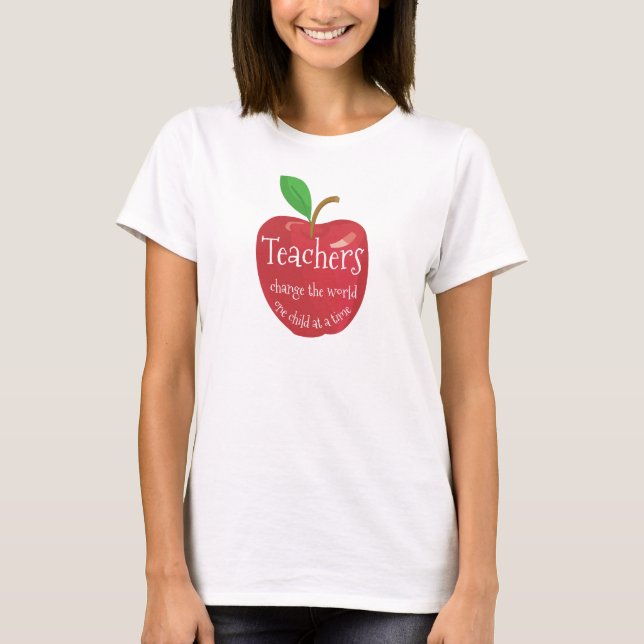 Camiseta Cita roja inspiradora de la manzana de los (Anverso)