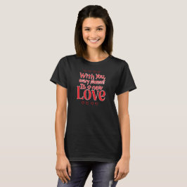 Camiseta Cita Romántica de Amor para Siempre Nuevo 