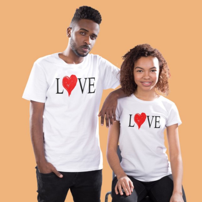 Camiseta Cita romántica de corazón rojo estilo amor (Subido por el creador)