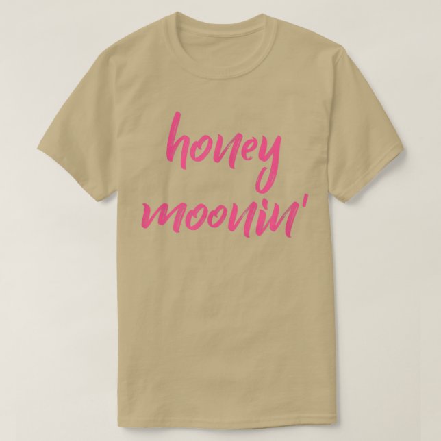 Camiseta Cita rosa de Honey Moonin para parejas en viaje de (Diseño del anverso)