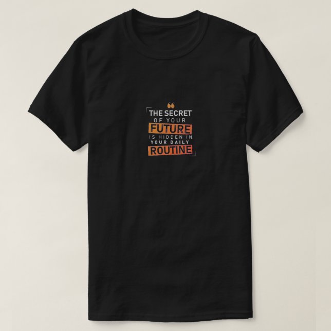 Camiseta Cita rutinaria diaria inspiradora | Motivador (Diseño del anverso)