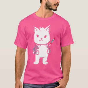 Camiseta Cita Samurái Gato Katana Ninja Yakuza Tatuaje