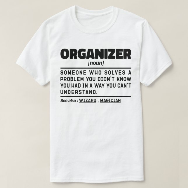 Camiseta Cita sarcástica del director de la organización No (Diseño del anverso)