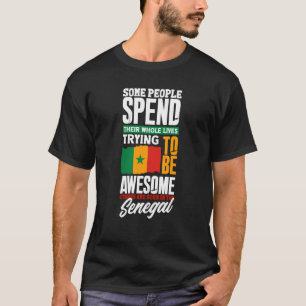 Camiseta Cita senegalesa con bandera senegalesa