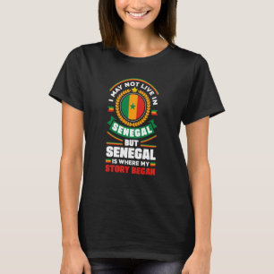 Camiseta Cita senegalesa con bandera senegalesa