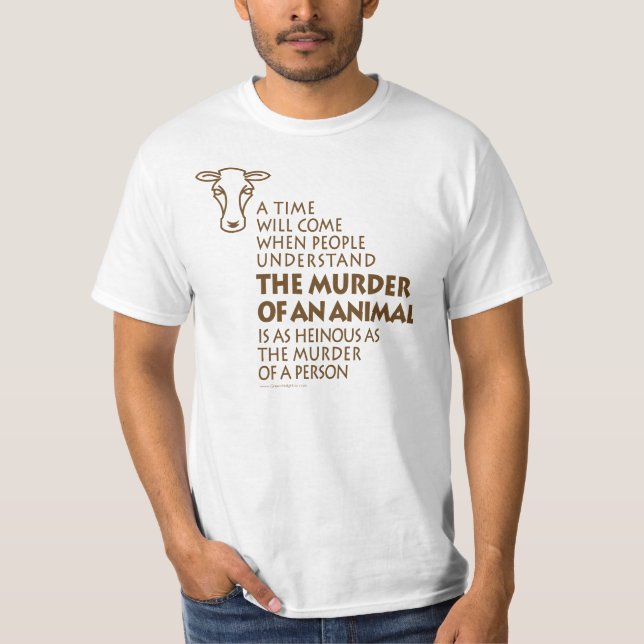 Camiseta Cita sobre los derechos de los animales (Anverso)