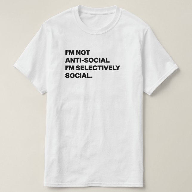 Camiseta Cita social selectiva (Diseño del anverso)