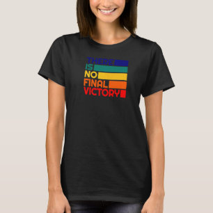 Camiseta Cita socialista democrática no hay victoria final