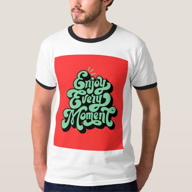 Camiseta Cita tipográfica verde (Anverso)