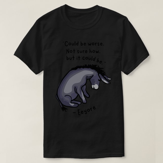 Camiseta Cita triste de Eeyore (Diseño del anverso)