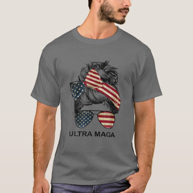 Camiseta Cita ultra maga Messy Bunt Funny Anti Joe Biden (Anverso)