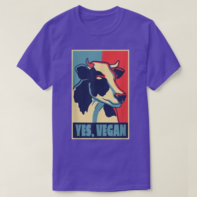Camiseta Cita vegana poster de vaca (Diseño del anverso)