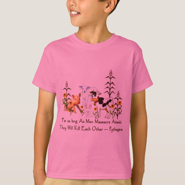 Camiseta Cita vegetariana de Pitágoras (Anverso)