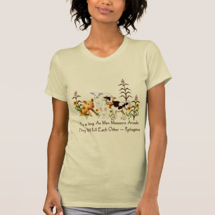 Camiseta Cita vegetariana de Pitágoras