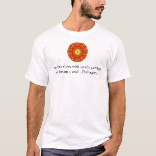 Camiseta Cita vegetariana Pythagora del vegano de los