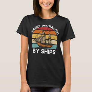 Camiseta Cita Vintage Barco pirata en peligro Navegación ná