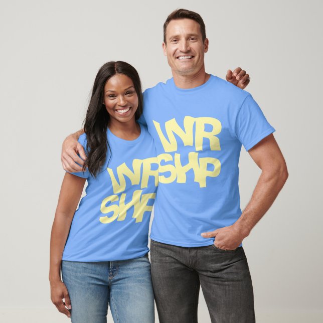 Camiseta Cita WORSHIP Azul claro (Unisexo)