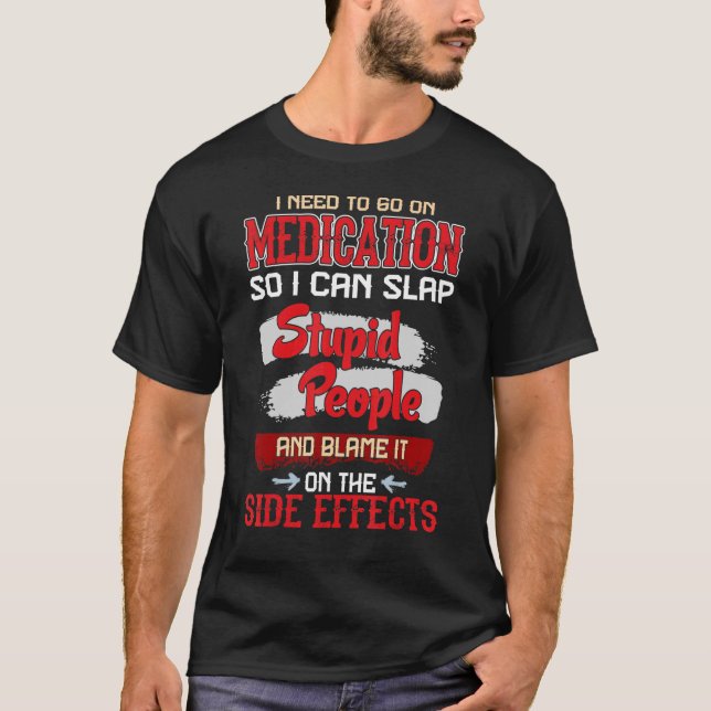 Camiseta Citación de efectos secundarios de la bofetada de  (Anverso)