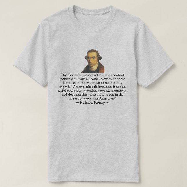 Camiseta Citación de Patrick Henry (Diseño del anverso)