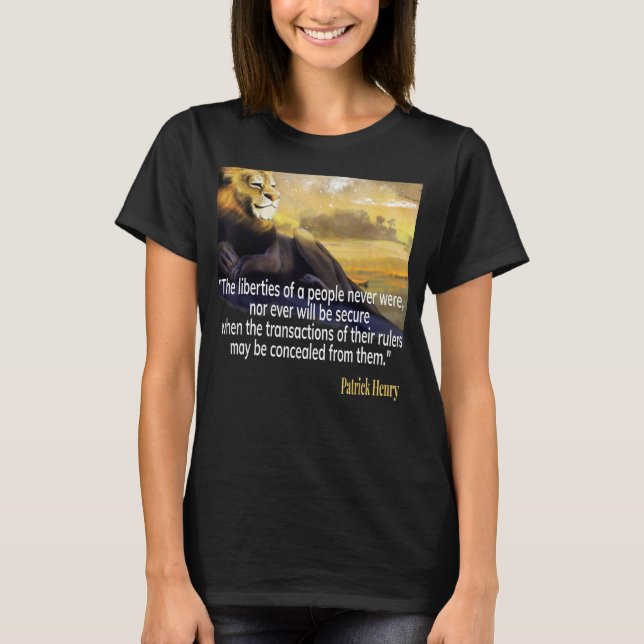 Camiseta Citación de Patrick Henry (Anverso)