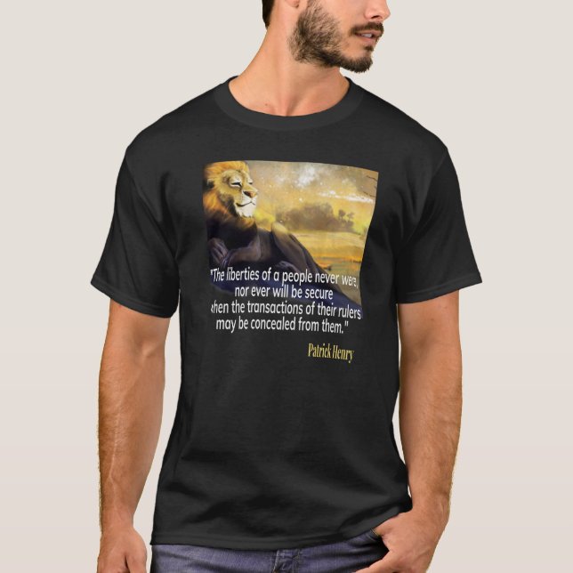 Camiseta Citación de Patrick Henry (Anverso)