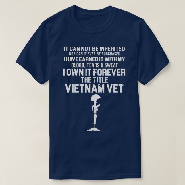 Camiseta Citación de veterano vietnamita con una venganza  (Diseño del anverso)