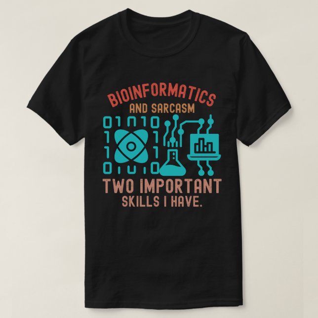 Camiseta Citas bioinformáticas, declaraciones bioinformátic (Diseño del anverso)