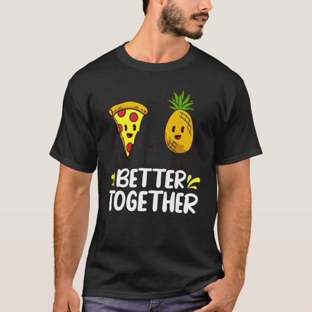 Camiseta Citas de alimentos divertidas de piña hawaiana par (Anverso)