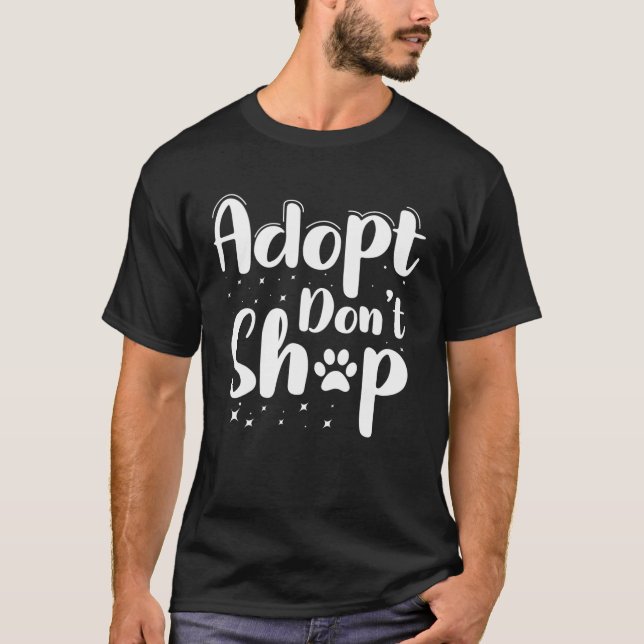 Camiseta Citas de amantes de perros - Adopta no comprar (Anverso)