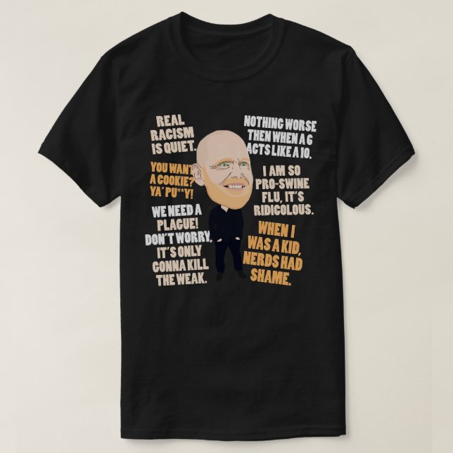 Camiseta Citas de Bill Burr toon (Diseño del anverso)