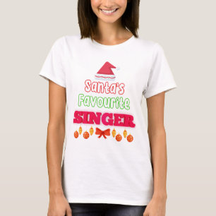 Camiseta Citas de cantantes de karaoke favoritos de Santa C