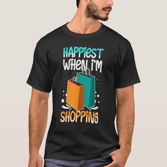 Camiseta Citas de compra Chistes de compras (Anverso)