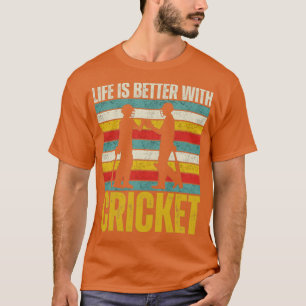 Camiseta Citas De Cricket Retro Sunset Para Los Fans Del De