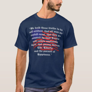 Camiseta citas de declaración patriótica de independencia