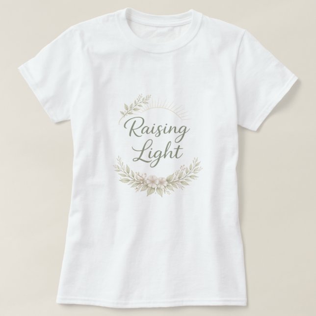 Camiseta Citas de diseño floral arte de IA  (Diseño del anverso)